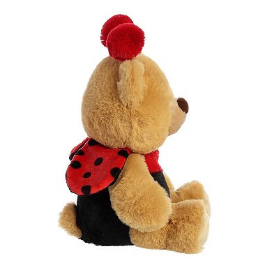 Aurora Medium Brown Spring 10" Ladybug Bear Wanna Be Vibrant Stuffed Animal