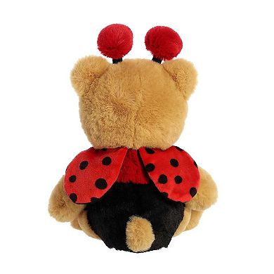 Aurora Medium Brown Spring 10" Ladybug Bear Wanna Be Vibrant Stuffed Animal