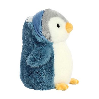 Aurora Small Blue PomPom Penguin 7" Dragon Playful Stuffed Animal