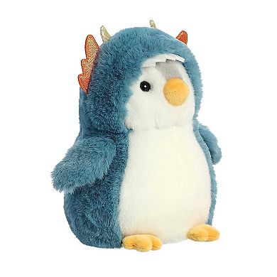 Aurora Small Blue PomPom Penguin 7" Dragon Playful Stuffed Animal