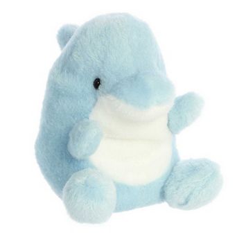 Aurora Mini Blue Palm Pals 5" Clicks Dolphin Adorable Stuffed Animal