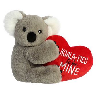 Aurora Small Grey Valentine JUST SAYIN' 9" Koalified To Be Mine Heartwarming Stuffed Animal
