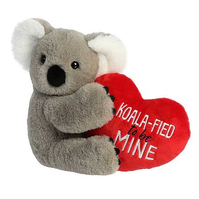 Aurora Small Grey Valentine JUST SAYIN' 9" Koalified To Be Mine Heartwarming Stuffed Animal