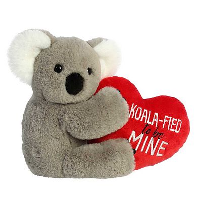 Aurora Small Grey Valentine JUST SAYIN' 9" Koalified To Be Mine Heartwarming Stuffed Animal