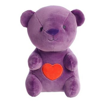 Aurora Small Purple Valentine 8" Yummy Heartbear Heartwarming Stuffed Animal