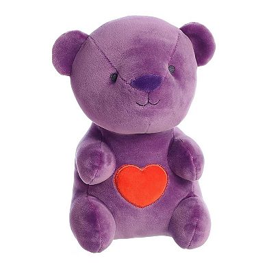 Aurora Small Purple Valentine 8" Yummy Heartbear Heartwarming Stuffed Animal