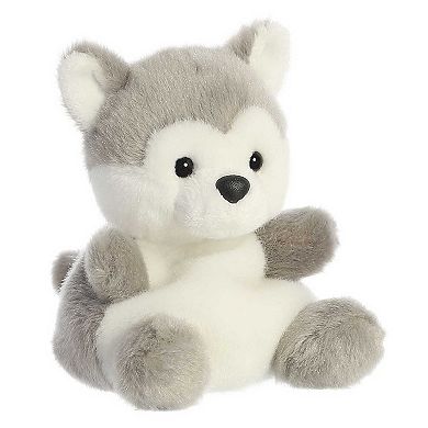 Aurora Mini Gray Palm Pals 5" Busky Husky Adorable Stuffed Animal
