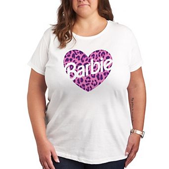 Plus Barbie® Leopard Heart Logo Graphic Tee