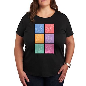 Disney Princess Plus Princess Grid Graphic Tee