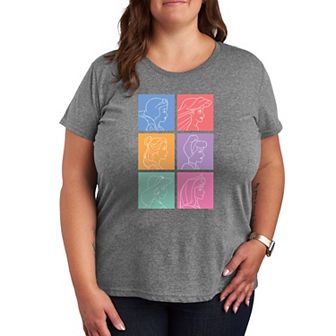 Disney Princess Plus Princess Grid Graphic Tee