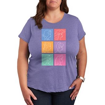 Disney Princess Plus Princess Grid Graphic Tee