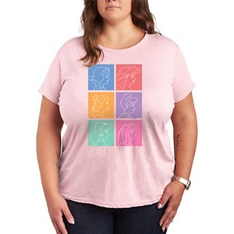 Disney Princess Plus Princess Grid Graphic Tee