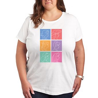 Disney Princess Plus Princess Grid Graphic Tee