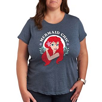 Disney Princess Ariel Plus Mermaid Chic Graphic Tee