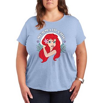 Disney Princess Ariel Plus Mermaid Chic Graphic Tee