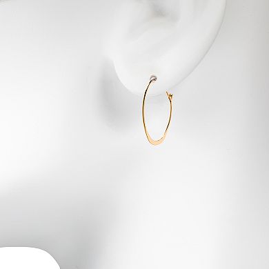 LC Lauren Conrad Oval Hoop Earrings