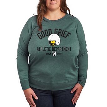 Plus Size Peanuts Woodstock Good Grief French Terry Long Sleeve Tee