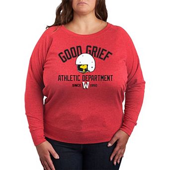 Plus Size Peanuts Woodstock Good Grief French Terry Long Sleeve Tee