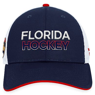 Men's Fanatics Branded  Navy Florida Panthers Authentic Pro Rink Trucker Adjustable Hat