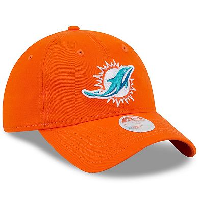 Women's New Era Orange Miami Dolphins Main Core Classic 2.0 9TWENTY Adjustable Hat