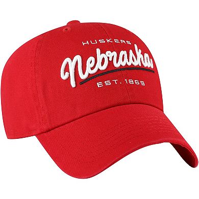 Women's '47 Scarlet Nebraska Huskers Sidney Clean Up Adjustable Hat