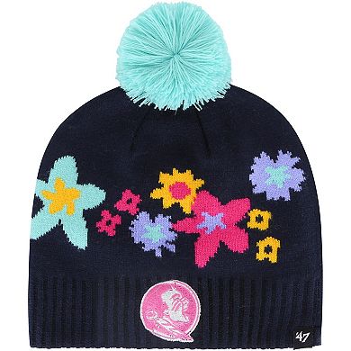 Girls Youth '47 Navy Florida State Seminoles Buttercup Knit Beanie with Pom