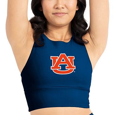 Women's Kadi Brand Navy Auburn Tigers Buttery Soft Midi Bra & Leggings Set