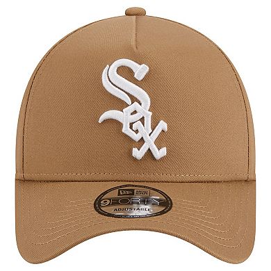 Men's New Era Khaki Chicago White Sox A-Frame 9FORTY Adjustable Hat