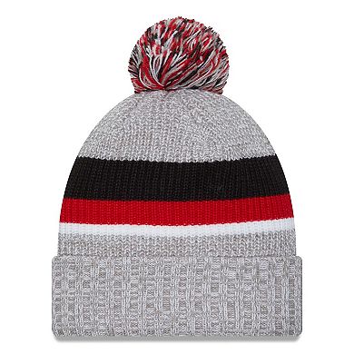 Men's New Era Heather Gray Atlanta Falcons Cuffed Knit Hat with Pom