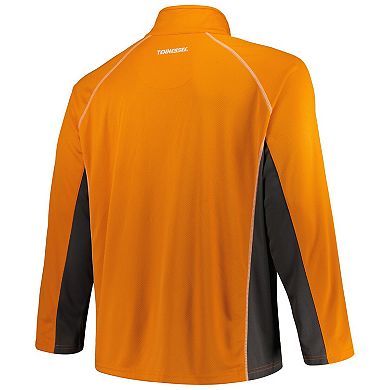 Men's Profile Tennessee Orange Tennessee Volunteers Big & Tall Quarter-Zip Raglan Pullover Jacket