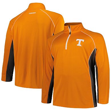Men's Profile Tennessee Orange Tennessee Volunteers Big & Tall Quarter-Zip Raglan Pullover Jacket
