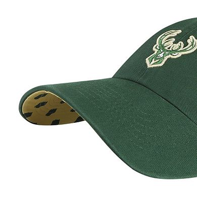 Women's '47 Hunter Green Milwaukee Bucks Confetti Undervisor Clean Up Adjustable Hat