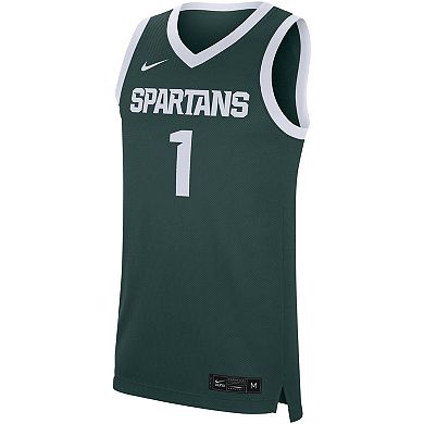 Men's Nike #1 Green Michigan State Spartans Replica Jersey