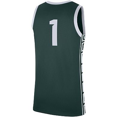 Men's Nike #1 Green Michigan State Spartans Replica Jersey