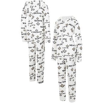 Women's Concepts Sport Cream New Orleans Saints Docket Hoodie Full-Zip Union Suit