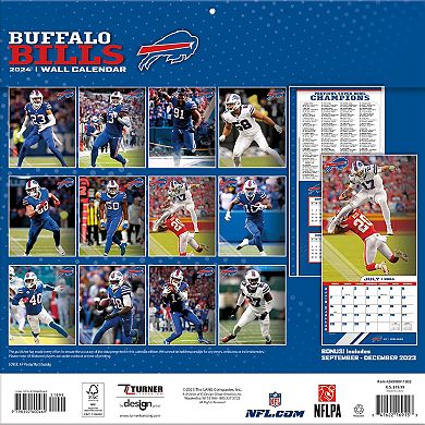 Buffalo Bills 2024 12'' x 12'' Team Wall Calendar