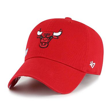 Women's '47 Red Chicago Bulls Confetti Undervisor Clean Up Adjustable Hat