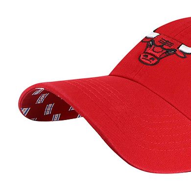 Women's '47 Red Chicago Bulls Confetti Undervisor Clean Up Adjustable Hat