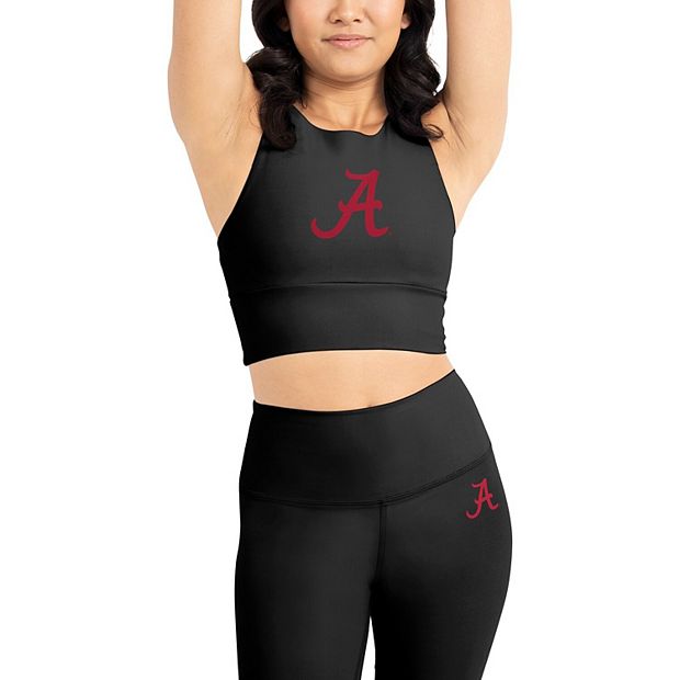 Women s Certo Black Alabama Crimson Tide Buttery Soft Midi Bra Leggings Set