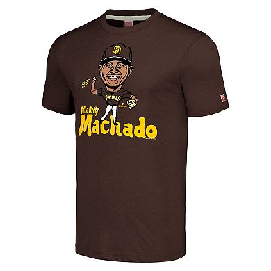 Men's Homage Manny Machado & Juan Soto Brown San Diego Padres MLB Jam Tri-Blend T-Shirt