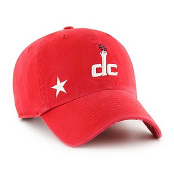 Women's '47 Red Washington Wizards Confetti Undervisor Clean Up Adjustable Hat