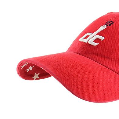 Women's '47 Red Washington Wizards Confetti Undervisor Clean Up Adjustable Hat