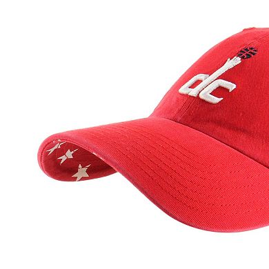 Women's '47  Red Washington Wizards Confetti Undervisor Clean Up Adjustable Hat