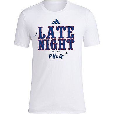 Men's adidas White Kansas Jayhawks Late Night in the Phog T-Shirt