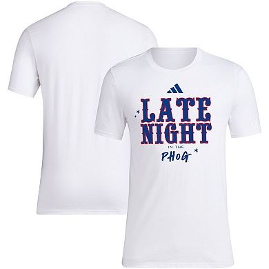 Men's adidas White Kansas Jayhawks Late Night in the Phog T-Shirt