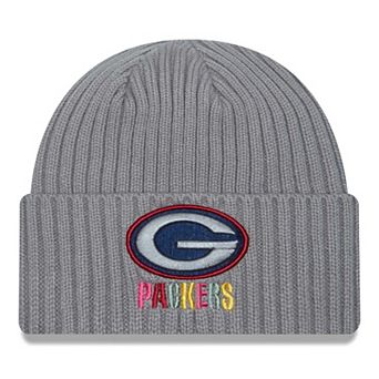 Men's New Era Gray Green Bay Packers Color Pack Multi Cuffed Knit Hat