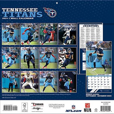 Tennessee Titans 2024 12'' x 12'' Team Wall Calendar