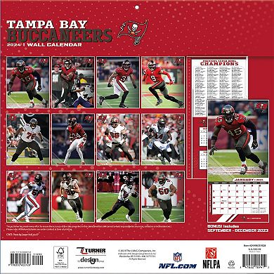 Tampa Bay Buccaneers 2024 12'' x 12'' Team Wall Calendar