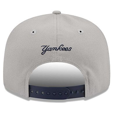 Men's New Era Gray/Navy New York Yankees Band 9FIFTY Snapback Hat