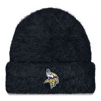 Women's New Era Black Minnesota Vikings Fuzzy Cuffed Knit Hat